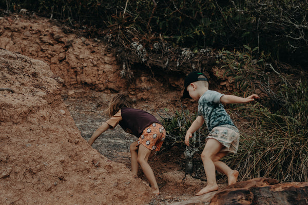 Organic Cotton Shorts - Wild & Free Rust