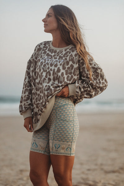 Leopard Crew Neck Sweatshirt