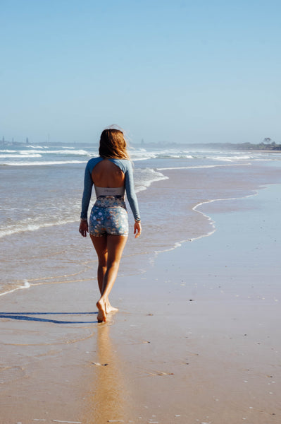 Long Sleeve Crop - Lotus Larimar