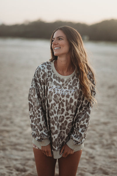 Leopard Crew Neck Sweatshirt