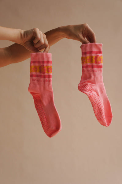 Crew Grip Socks - Calypso Coral