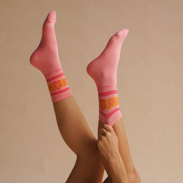 Crew Grip Socks - Calypso Coral