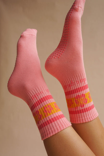 Crew Grip Socks - Calypso Coral