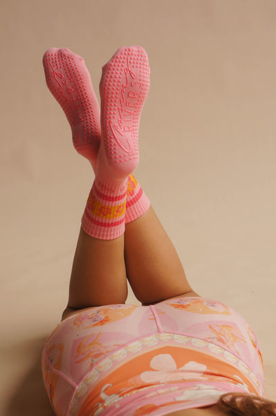 Crew Grip Socks - Calypso Coral