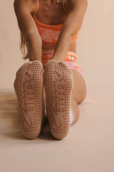 Crew Grip Socks - Classic Latte Stripe