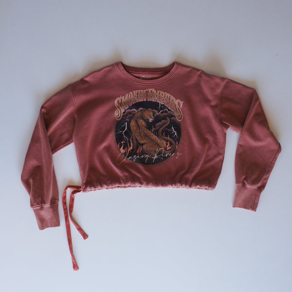 Smokin' Embers Cropped Jumper - Rust