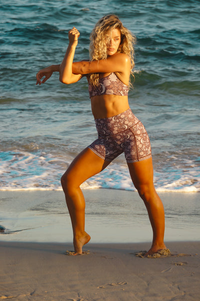 Midi Short - Diamond Skies Brown