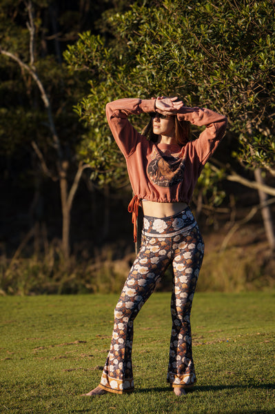 Smokin' Embers Cropped Jumper - Rust