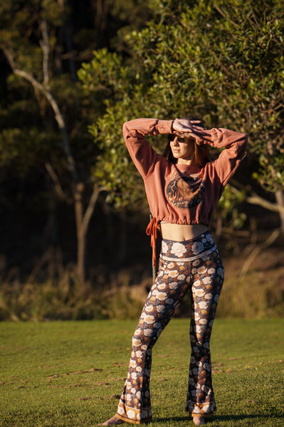 Smokin' Embers Cropped Jumper - Rust