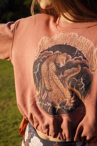 Smokin' Embers Cropped Jumper - Rust