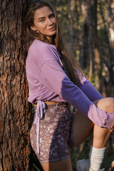 Smokin' Embers Cropped Jumper - Lilac