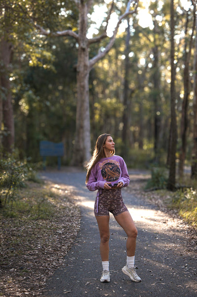 Smokin' Embers Cropped Jumper - Lilac