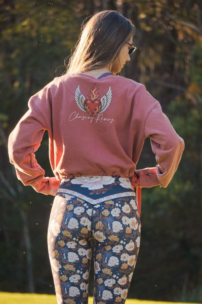 Smokin' Embers Cropped Jumper - Rust