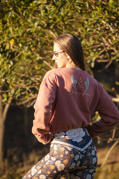 Smokin' Embers Cropped Jumper - Rust